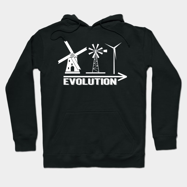 Windmill, wind turbine evolution wind power Hoodie by mlleradrian